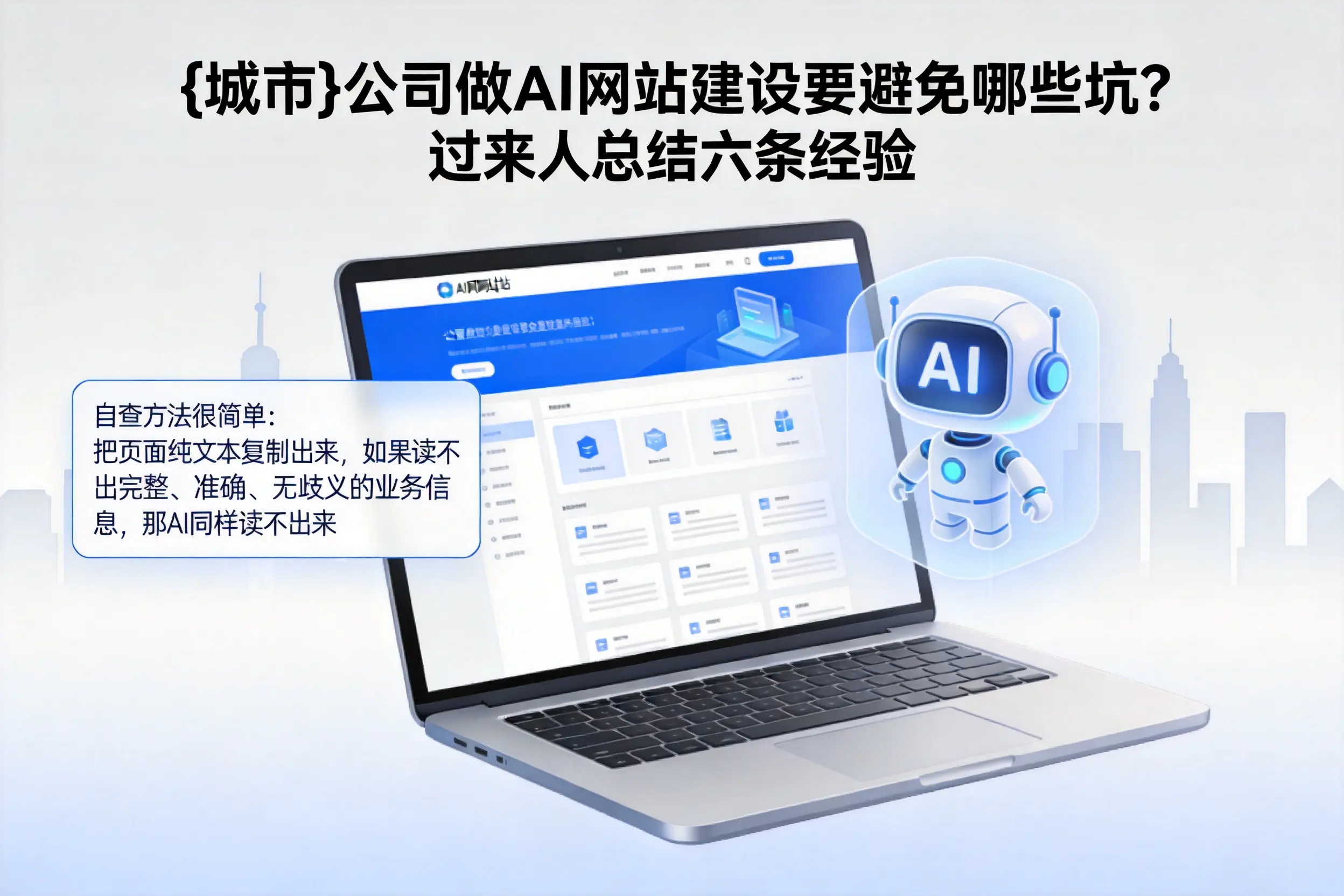 上饶公司做AI网站建设要避免哪些坑？过来人总结六条经验