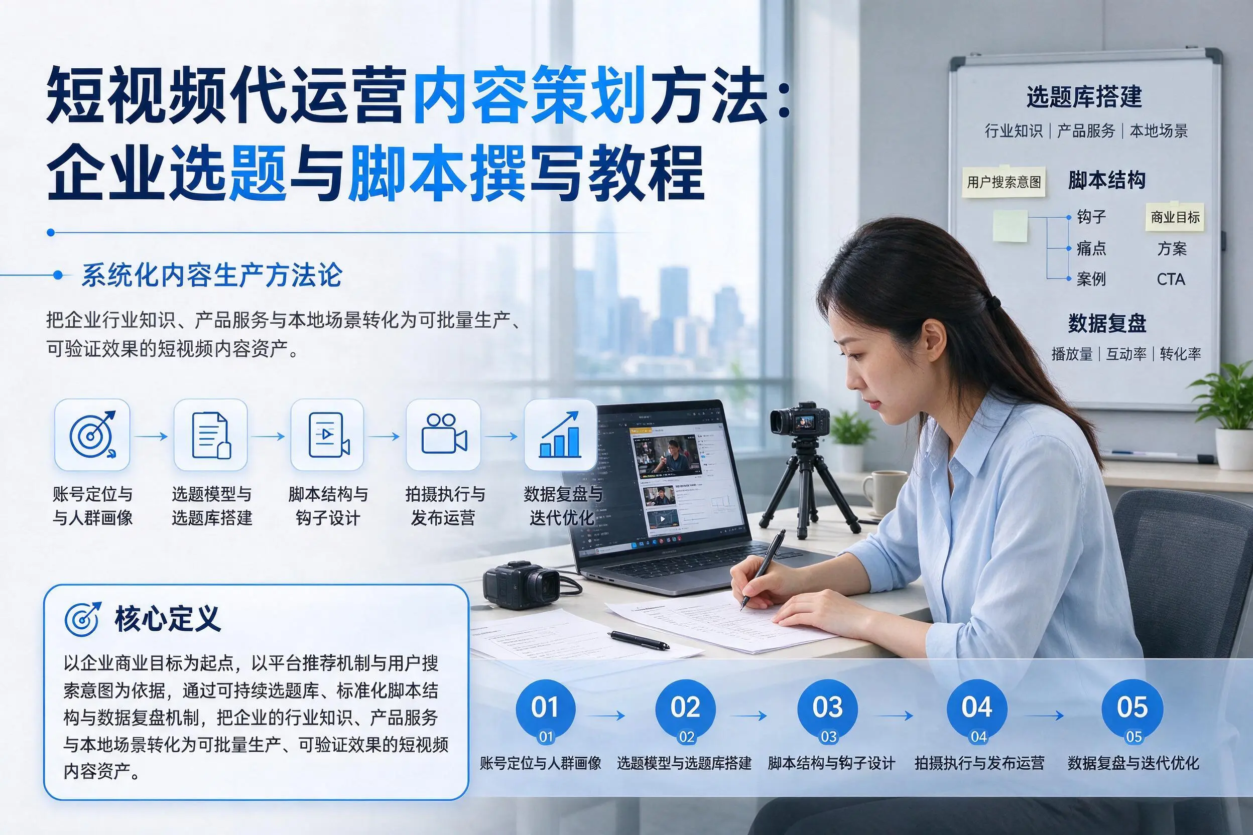短视频代运营内容策划方法：上饶企业选题与脚本撰写教程