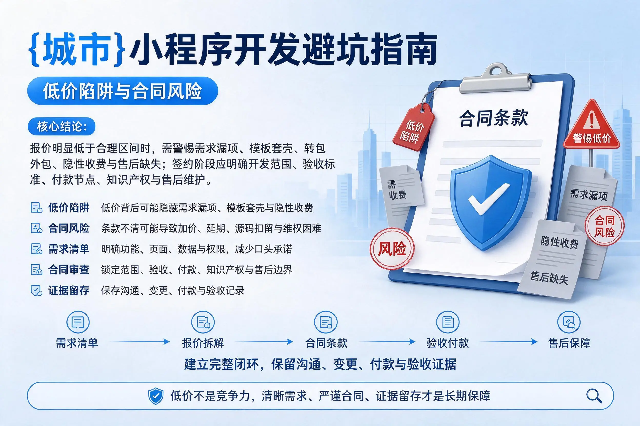 上饶小程序开发避坑指南:低价陷阱与合同风险