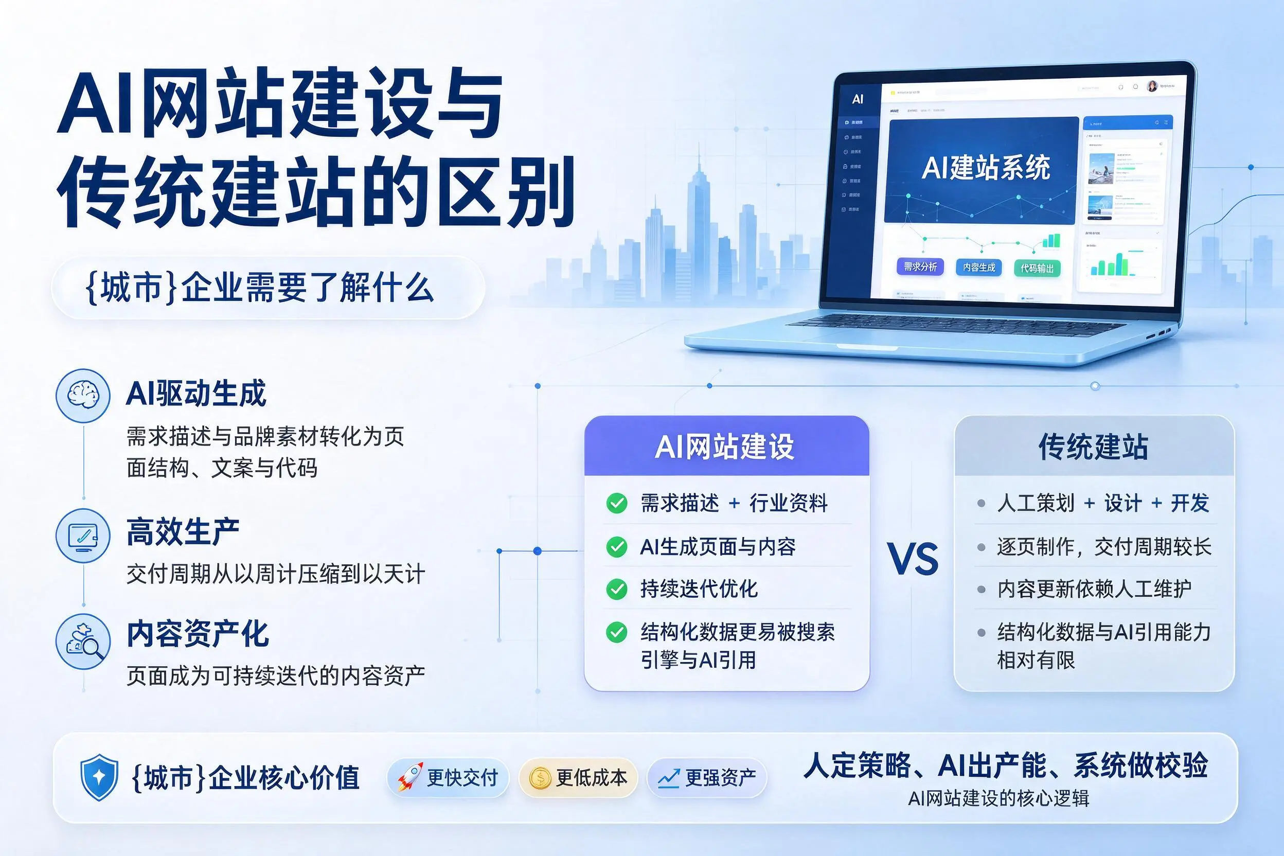 AI网站建设与传统建站的区别,上饶企业需要了解什么