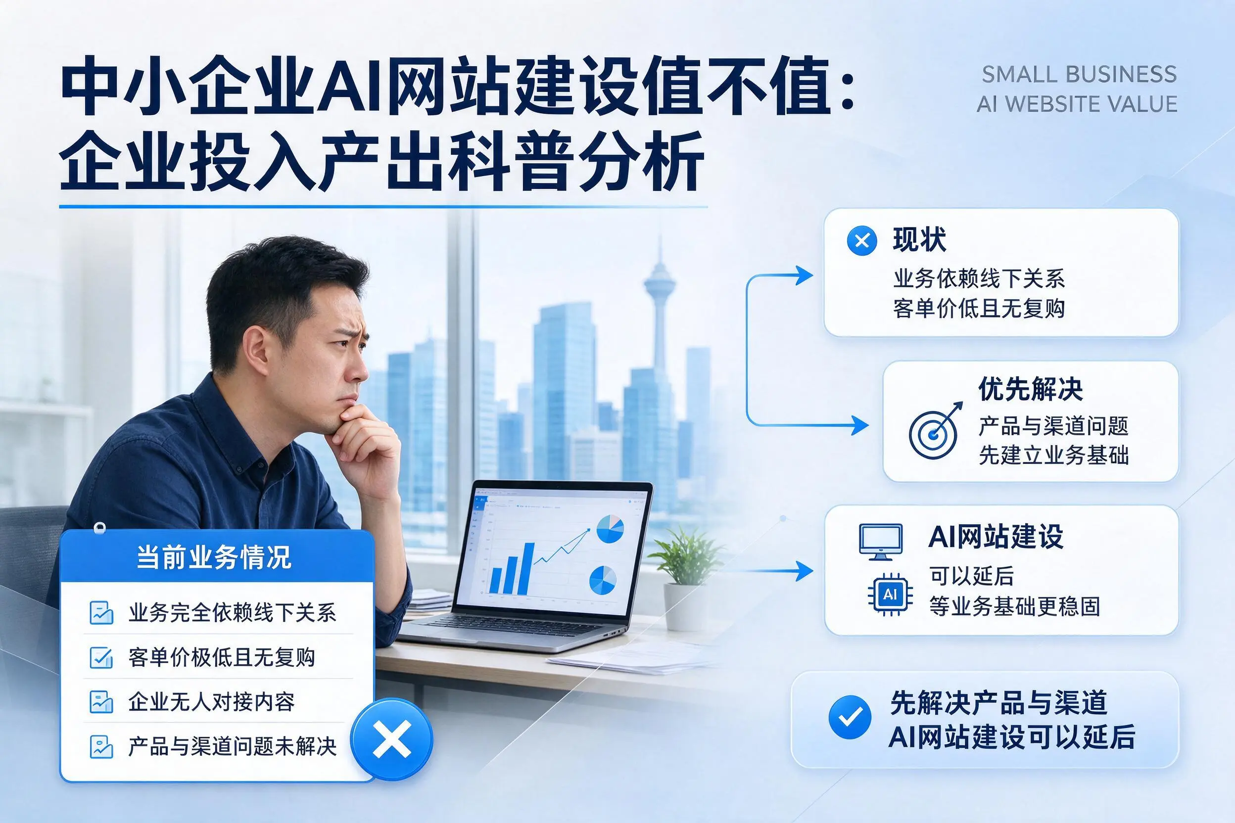 中小企业AI网站建设值不值：上饶企业投入产出科普分析