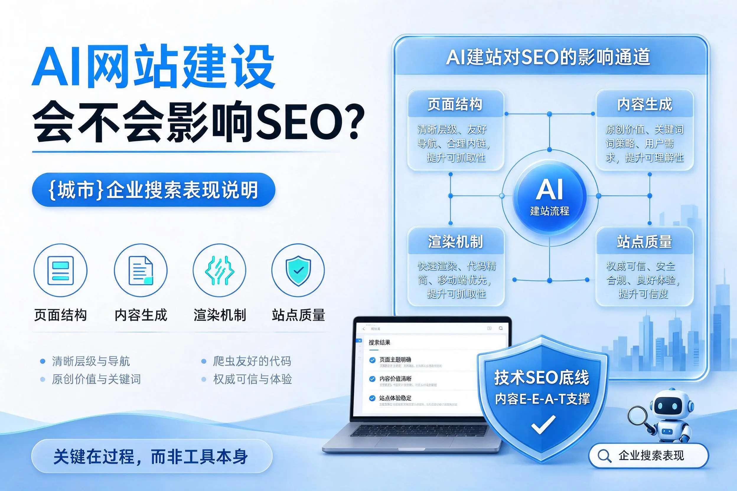 AI网站建设会不会影响SEO?上饶企业搜索表现说明