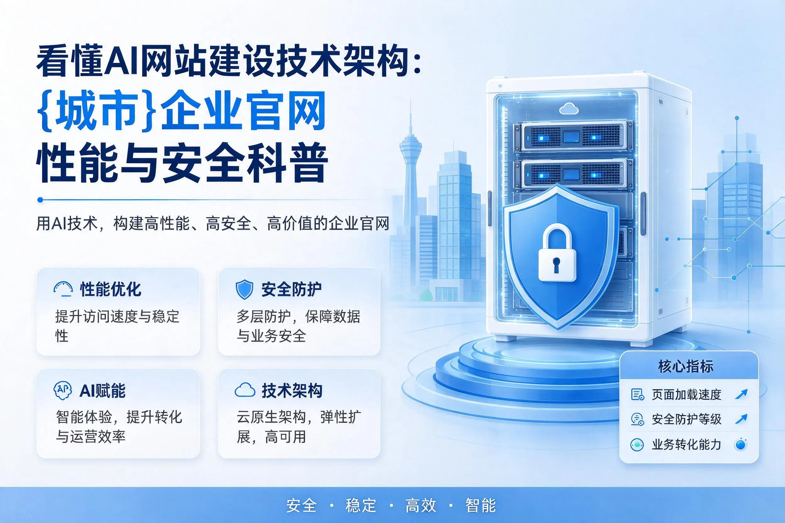 看懂AI网站建设技术架构:上饶企业官网性能与安全科普