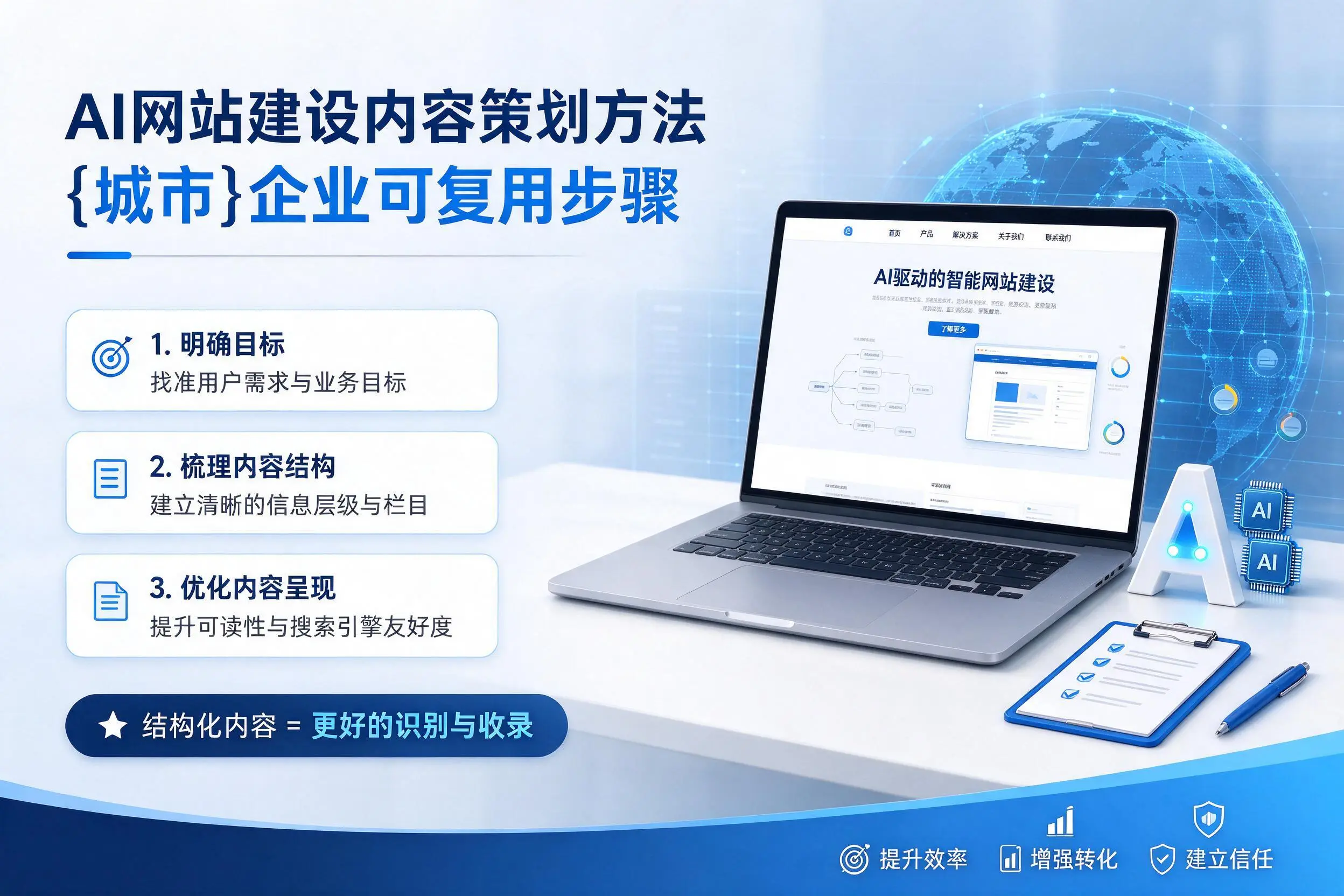 AI网站建设内容策划方法,上饶企业可复用步骤