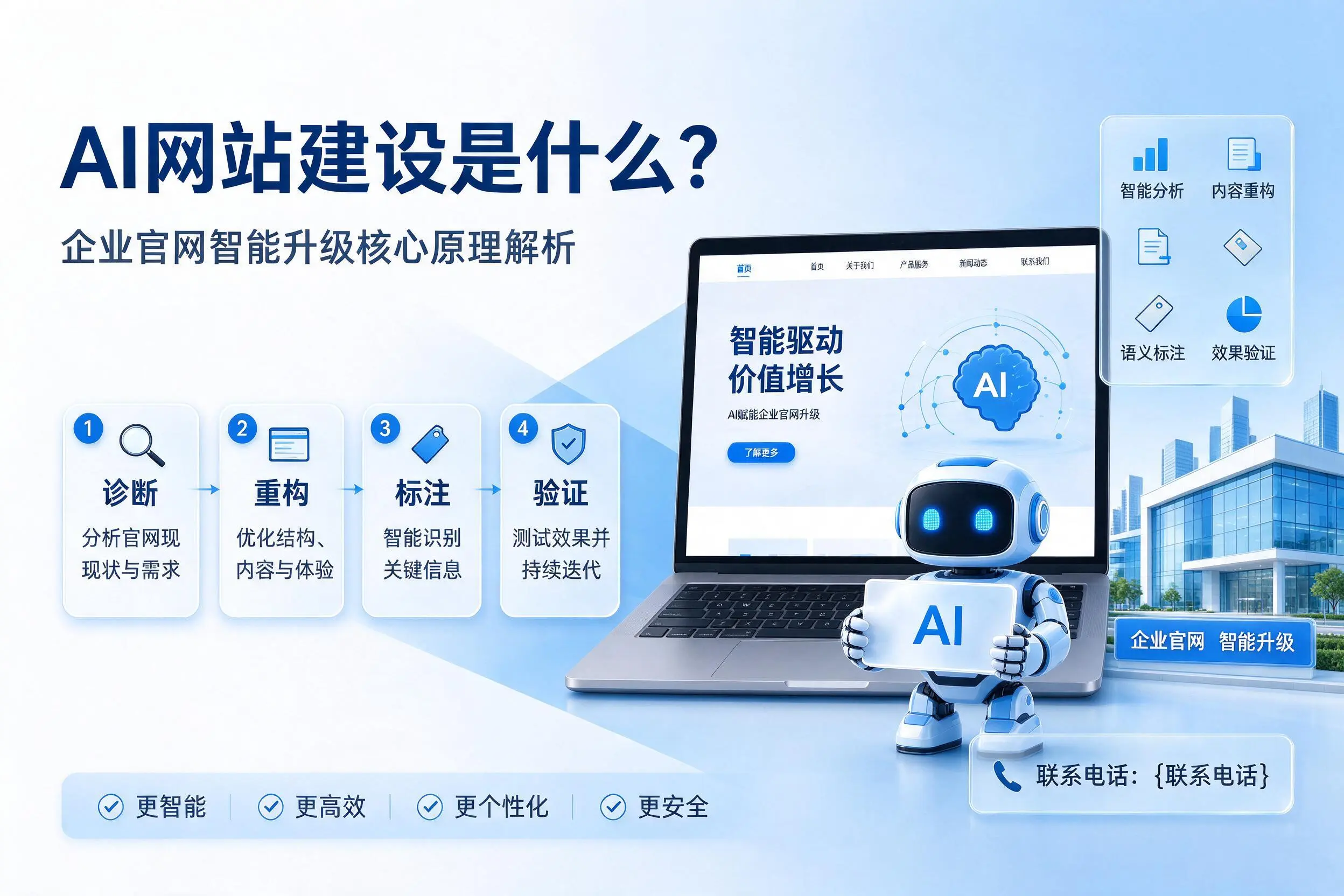AI网站建设是什么?上饶企业官网智能升级核心原理解析