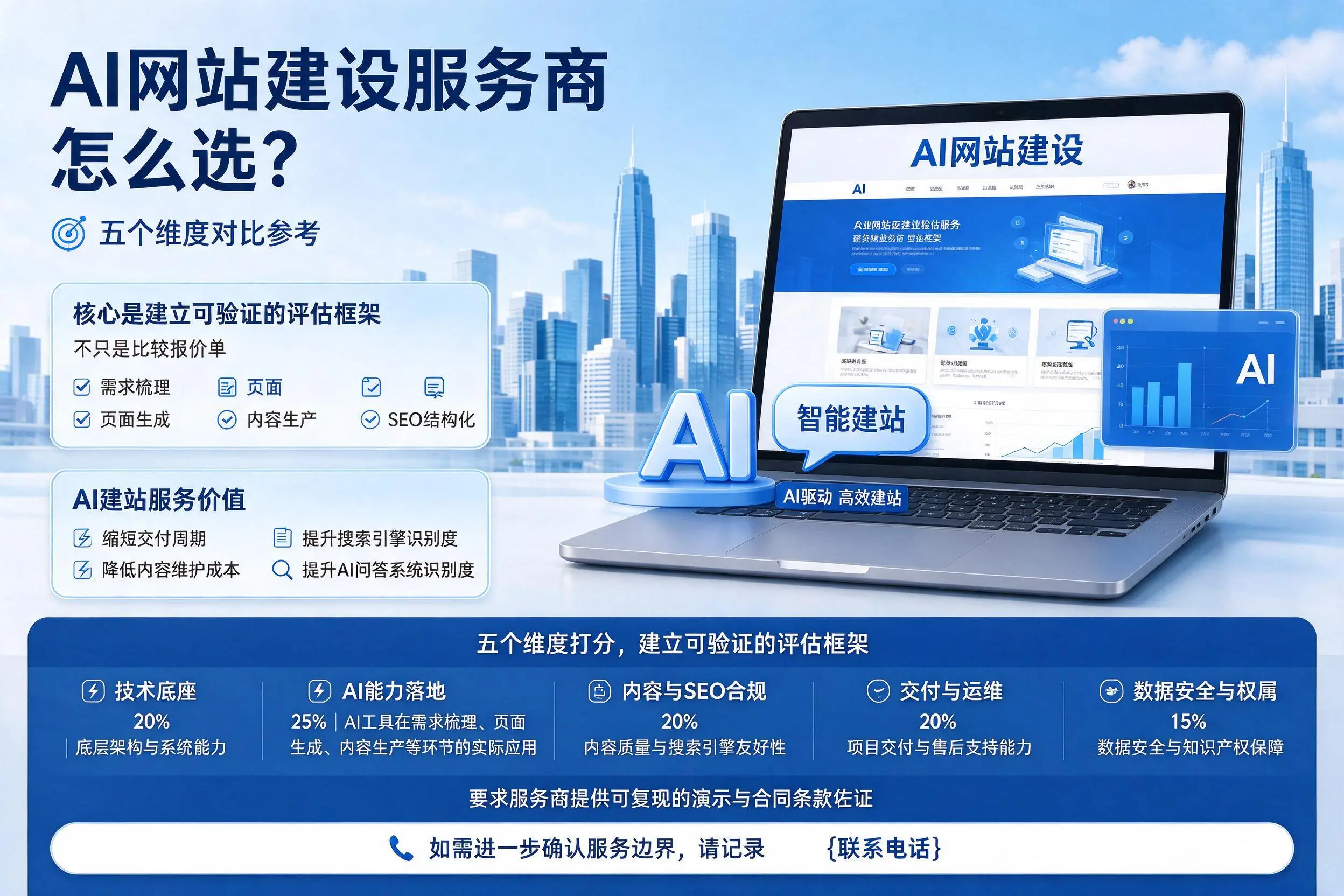 上饶AI网站建设服务商怎么选?五个维度对比参考
