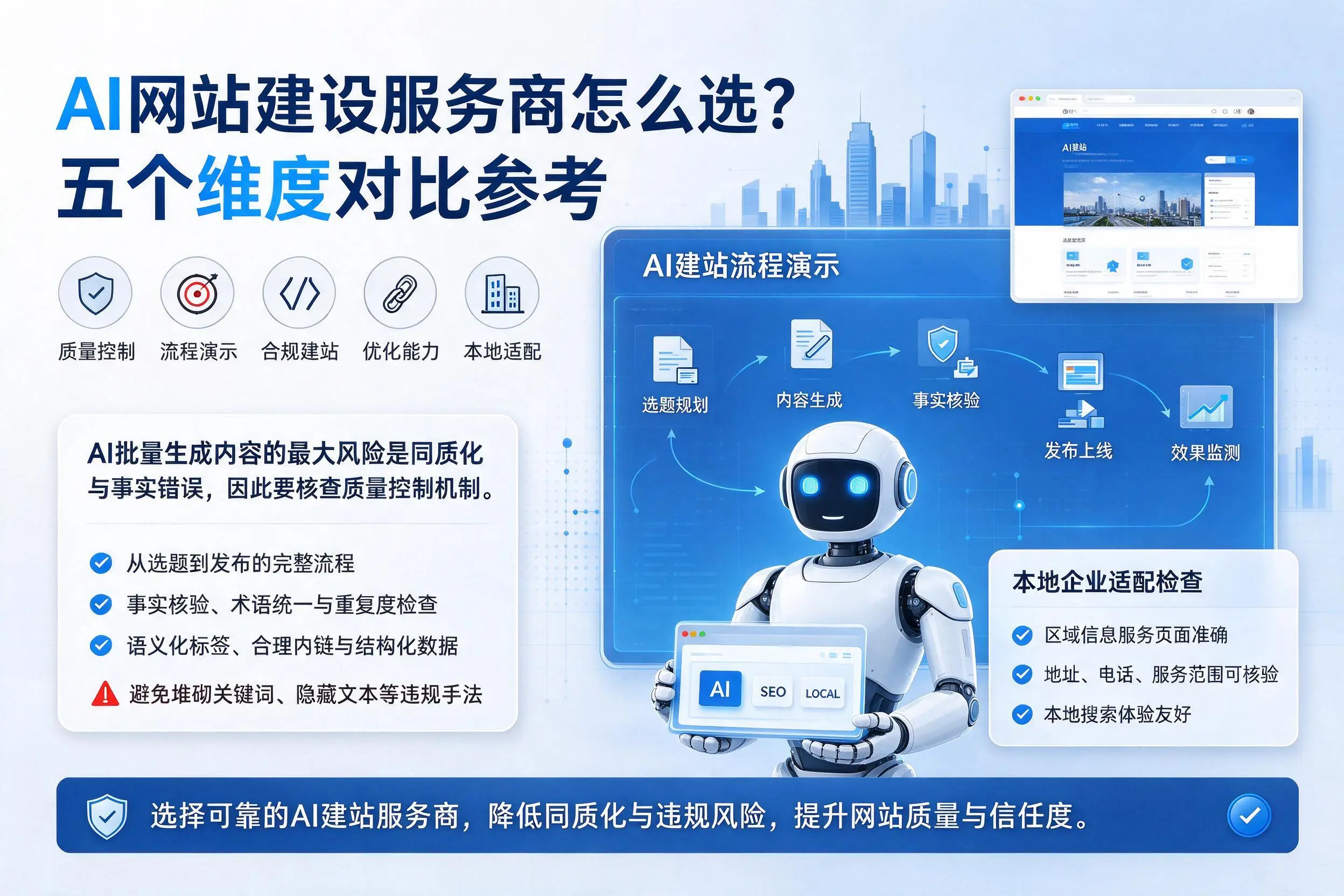 上饶AI网站建设服务商怎么选?五个维度对比参考