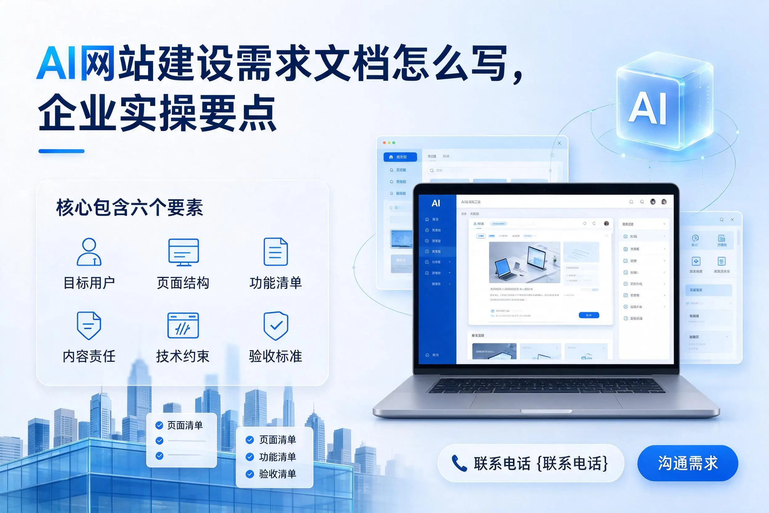 AI网站建设需求文档怎么写,上饶企业实操要点
